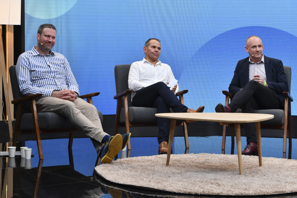 Peter Robinson (left), Adam Woodgate, Nick Richardson - MIPCOM 2021