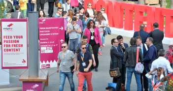 MIPTV crowds outside