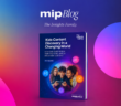 White paper cover titled Kids Content Discovery in a Changing World displayed on a colorful promotional banner for MIPJUNIOR and The Insights Family.